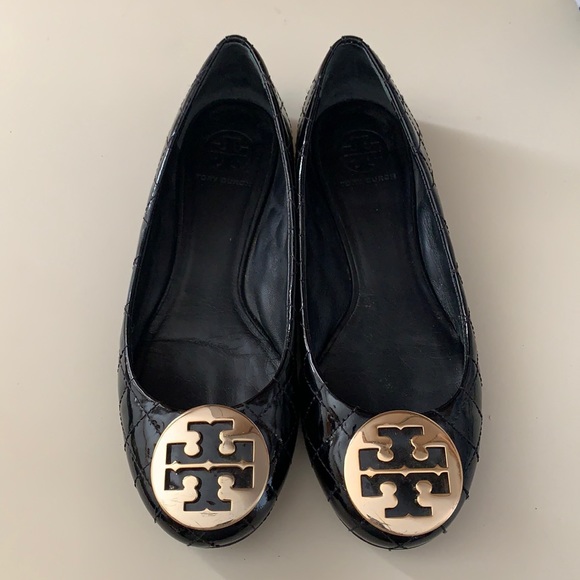 Tory Burch Shoes - Tory burch black Quinn ballet flats 8.5